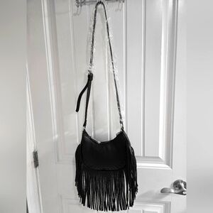 Vegan Leather Fringe Bag
